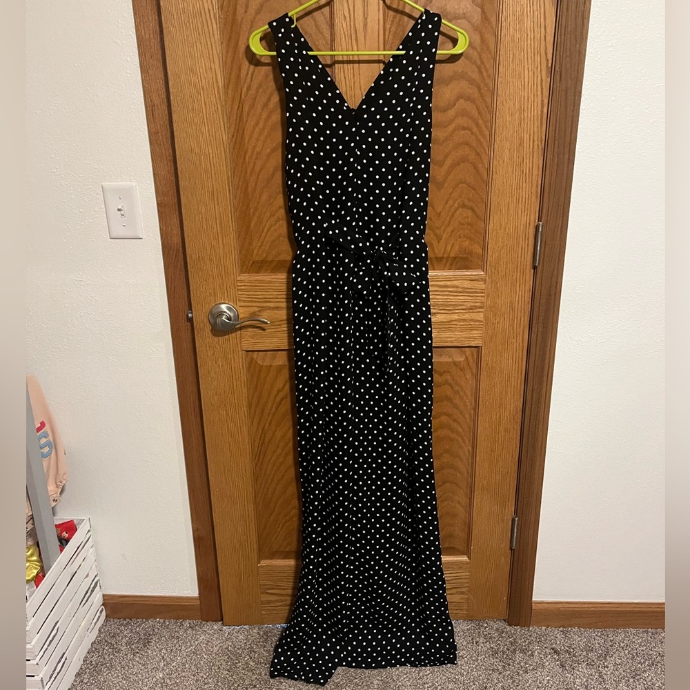 Black/White Polka Dot Pant Suit Sz Small